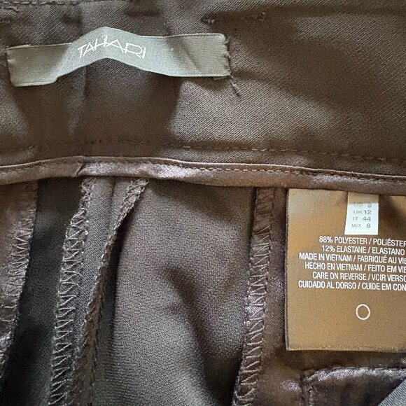 Tahari NWT Black Ankle Pants Size 8 - Picture 5 of 6